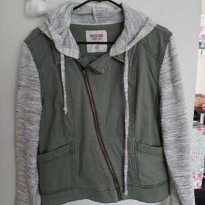 Mossimo asymmetrical green jacket